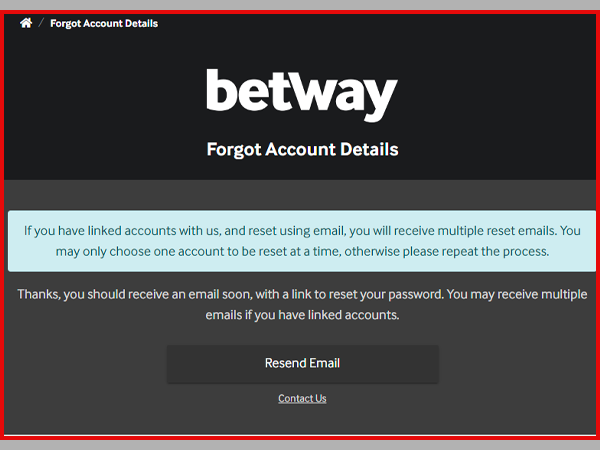 Betway Forgot Password